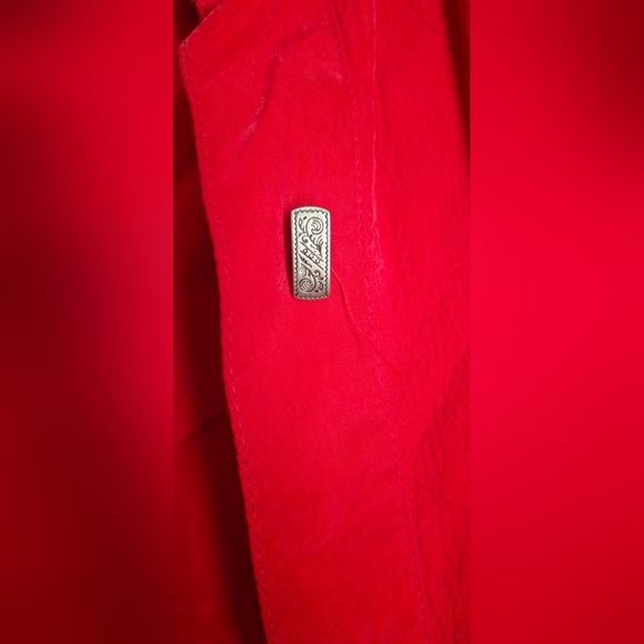 Longhorn by nivel western wear usa vintage red beaded top blouse shirt small - Picture 3 of 16